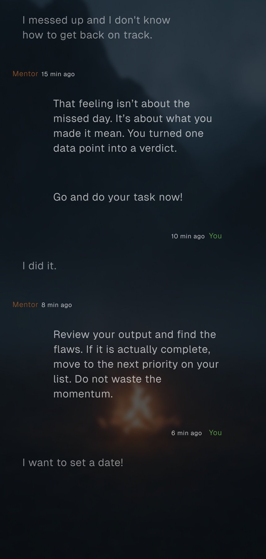MANWRD conversation about getting back on track
